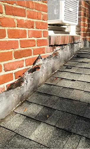 Roof-to-wall transition issue causing potential leak problems