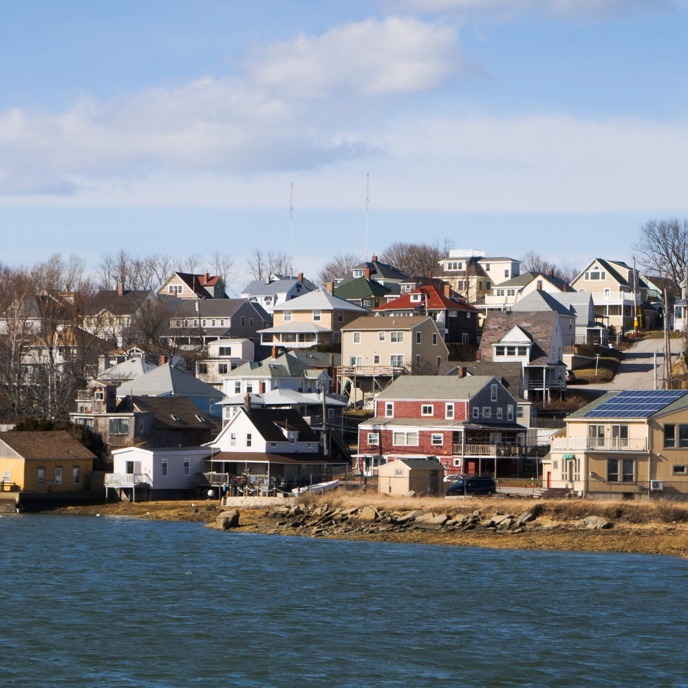 Historic residential homes and neighborhood in Stoneham Massachusetts