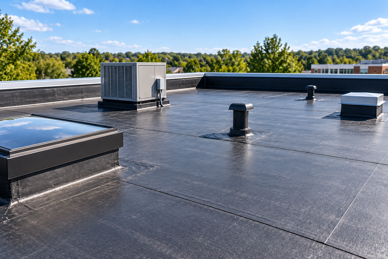 Flat roofing system