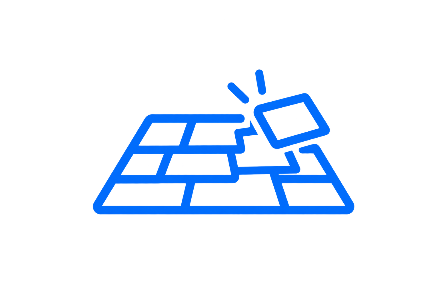 Missing or damaged shingles icon