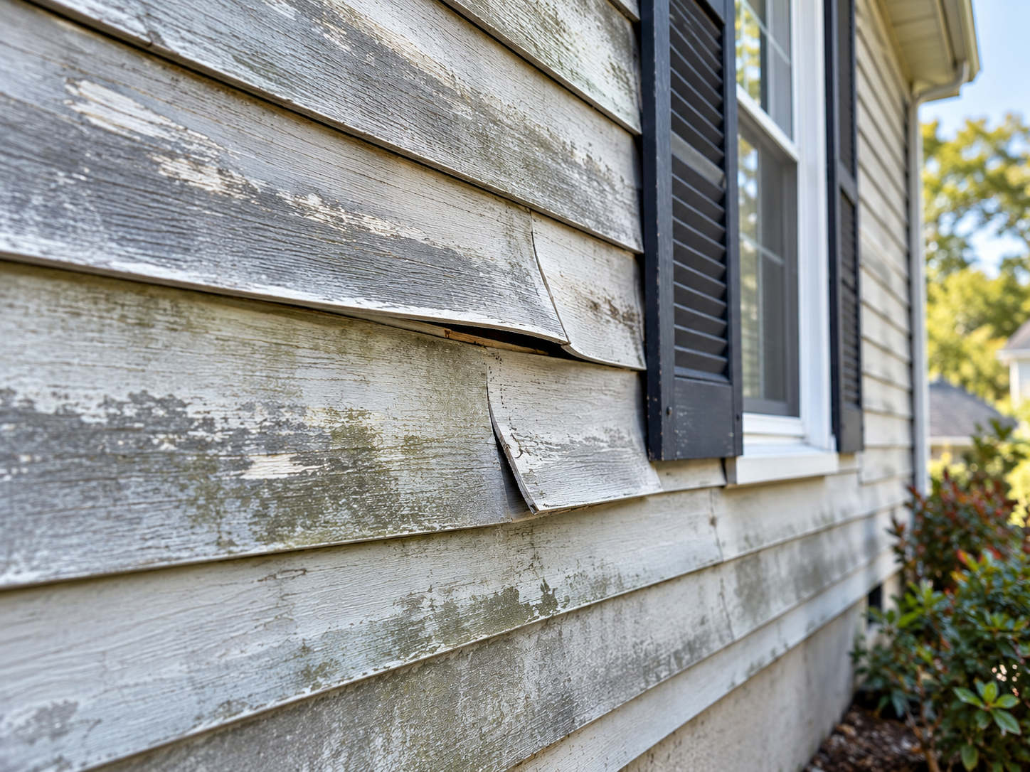 Worn siding