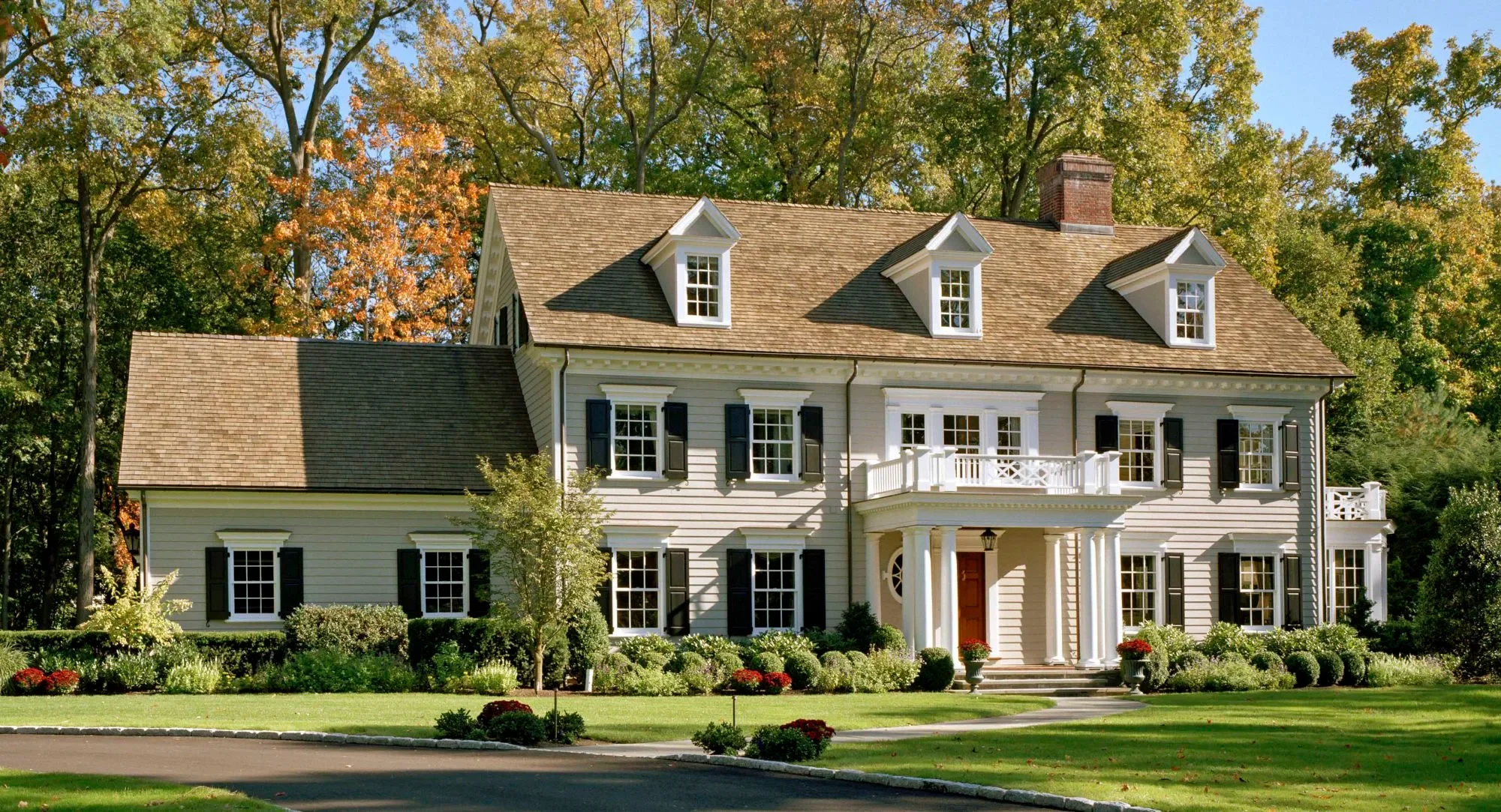 Typical Colonial house roof