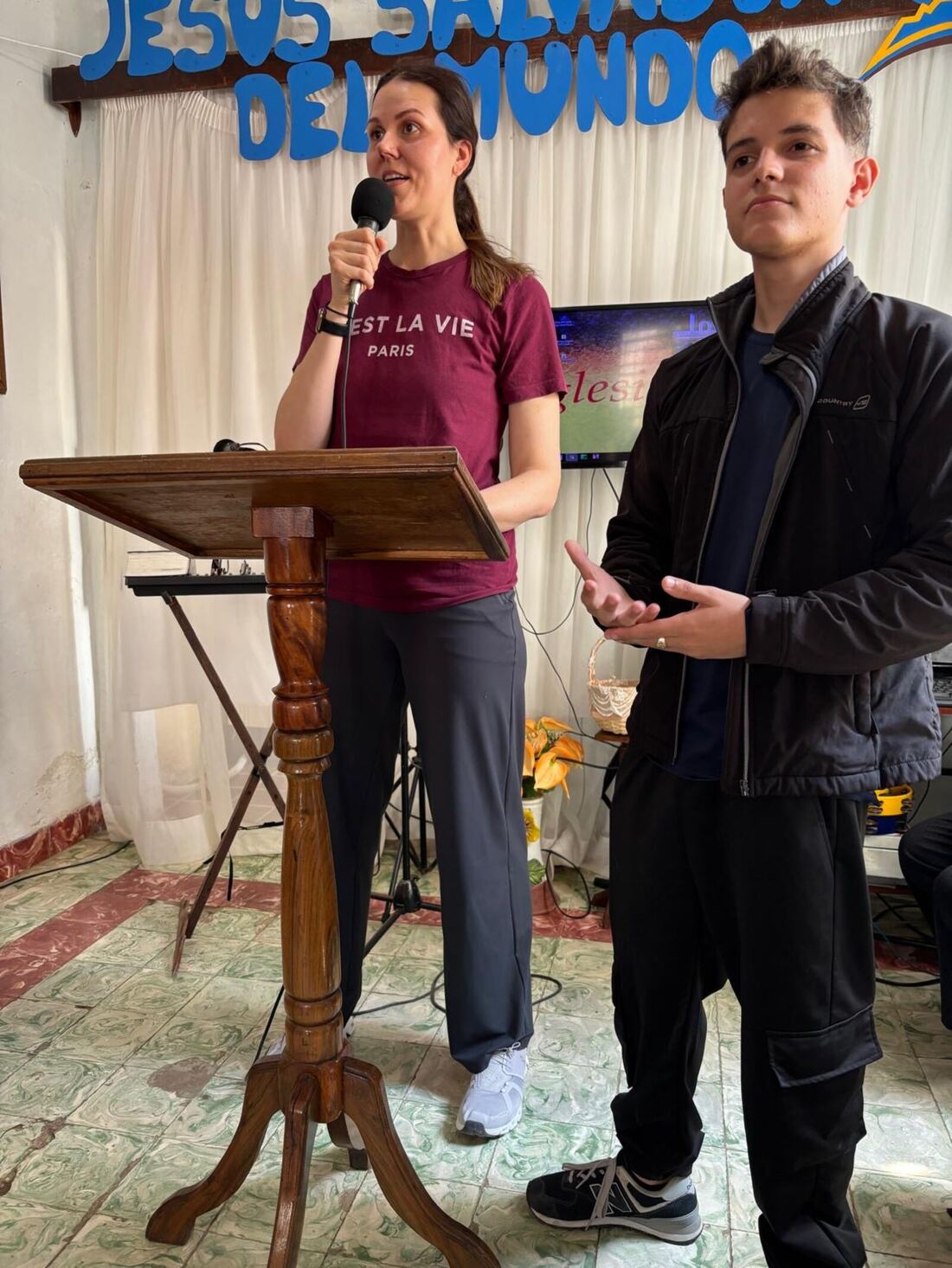 Rachel teaching in Cuba