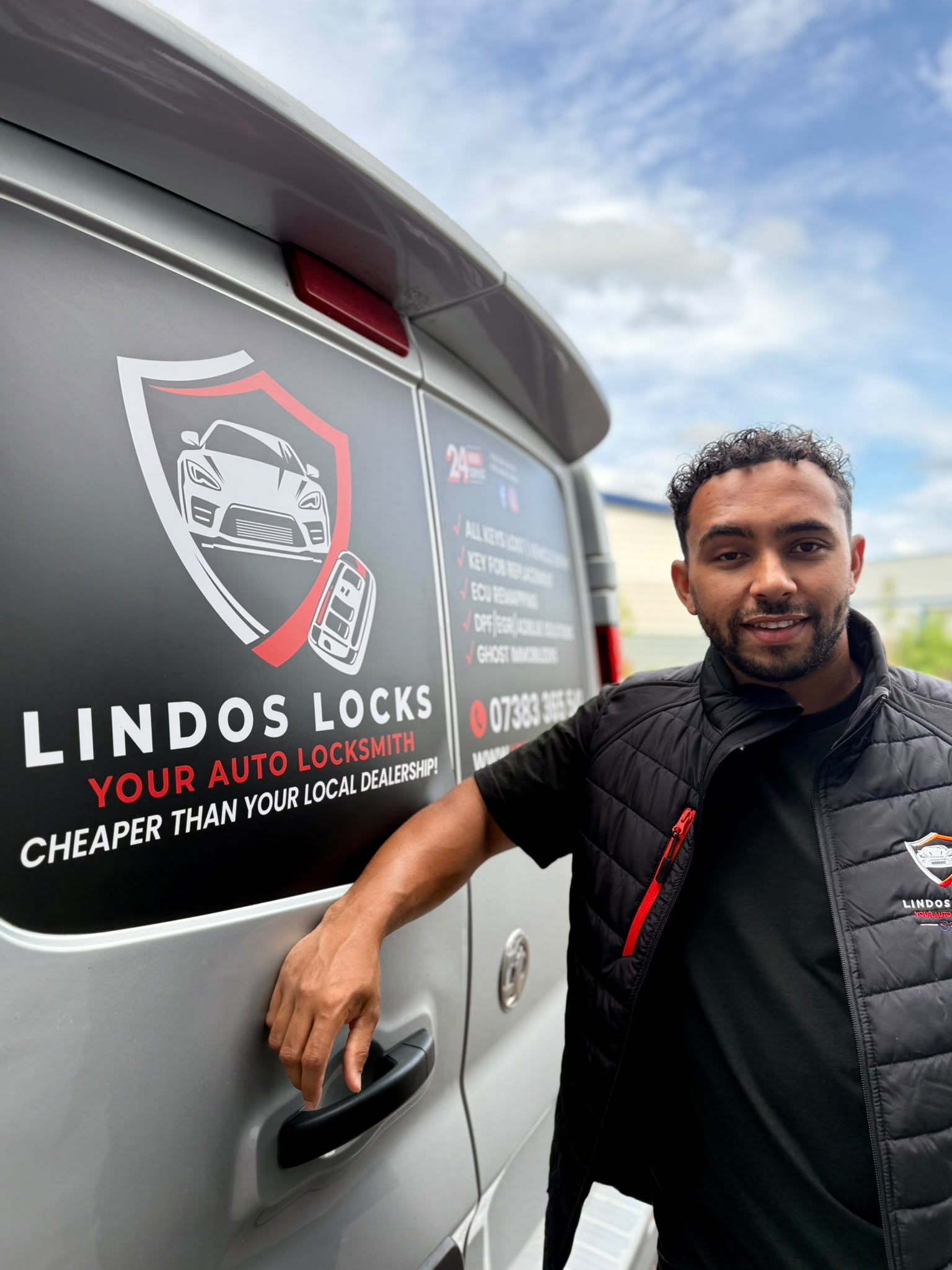 Connor, owner of Lindos Locks auto locksmith in Telford