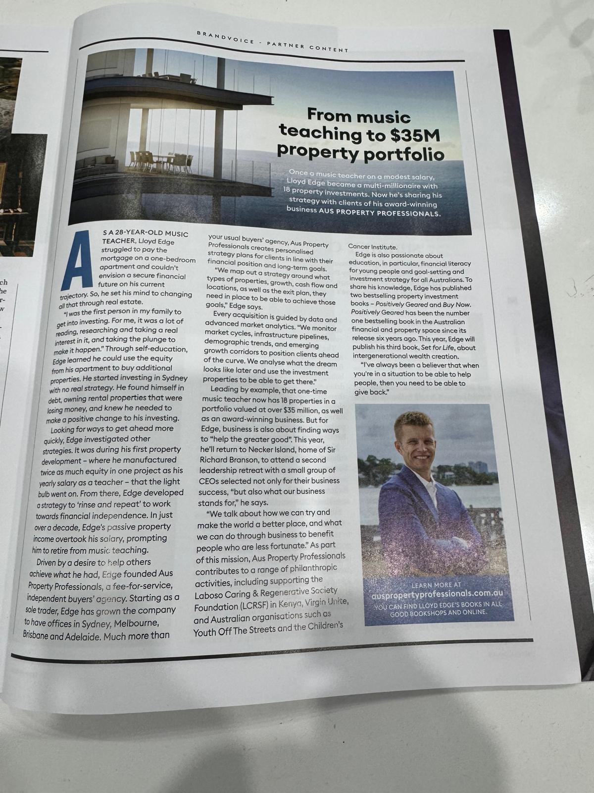 Lloyd Edge Forbes Australia Magazine Feature