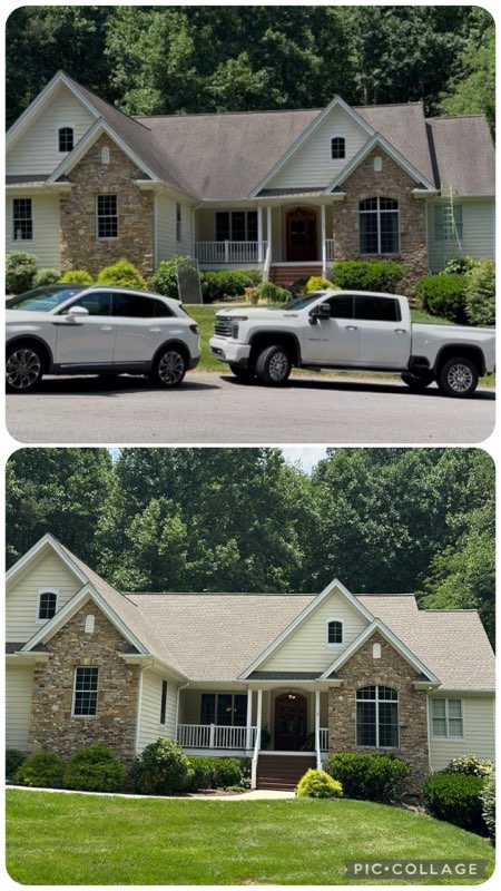 Rivenbark's Services LLC roof washing results in Waynesville, NC