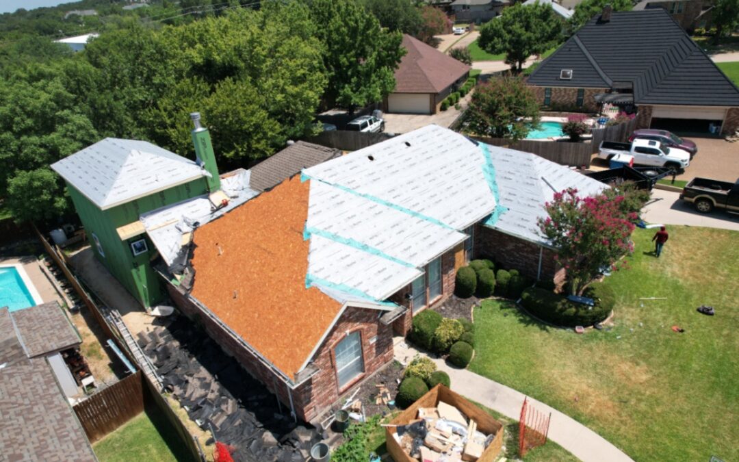 New roof during a home addition in Trophy Club