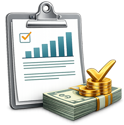 Clipboard and returns icon