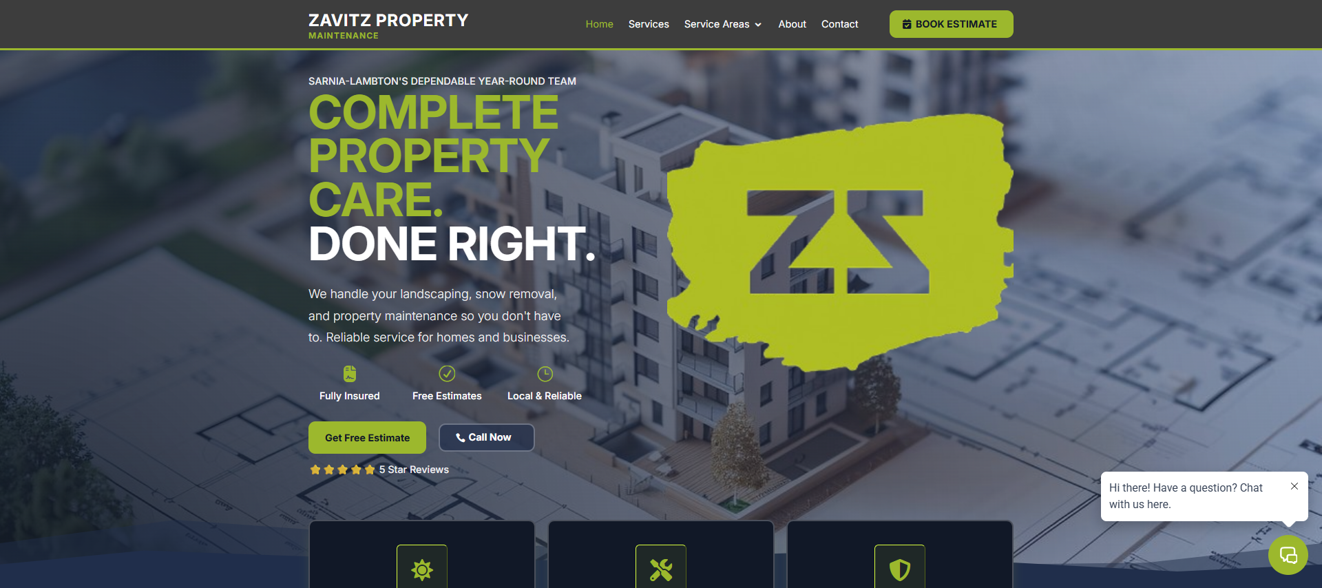 Zavitz Property building and property maintenance website