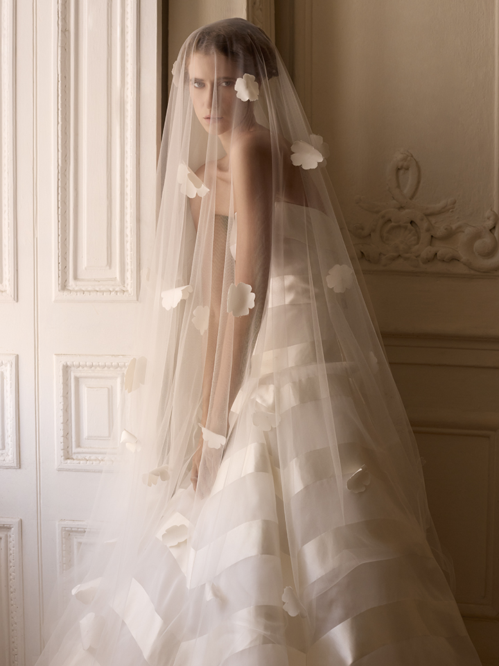 Francesca Miranda seraphine with veil exclusive wedding gowns bay area