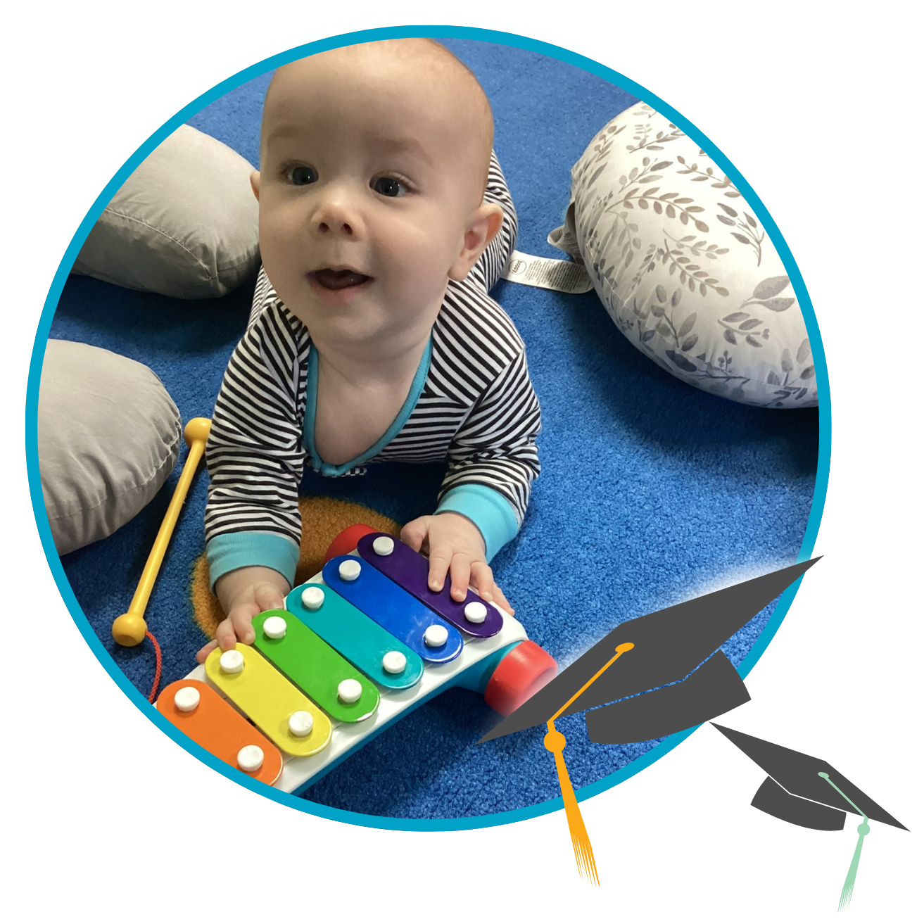 young toddler sat in play chair