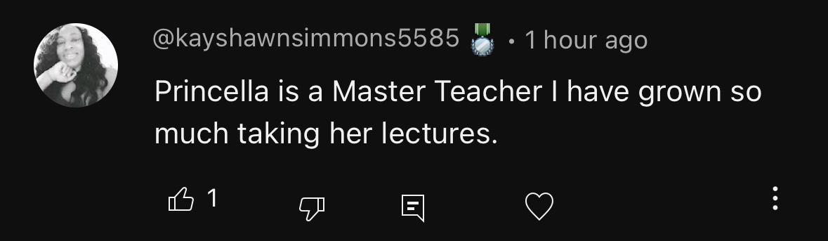 Princella is a master teacher