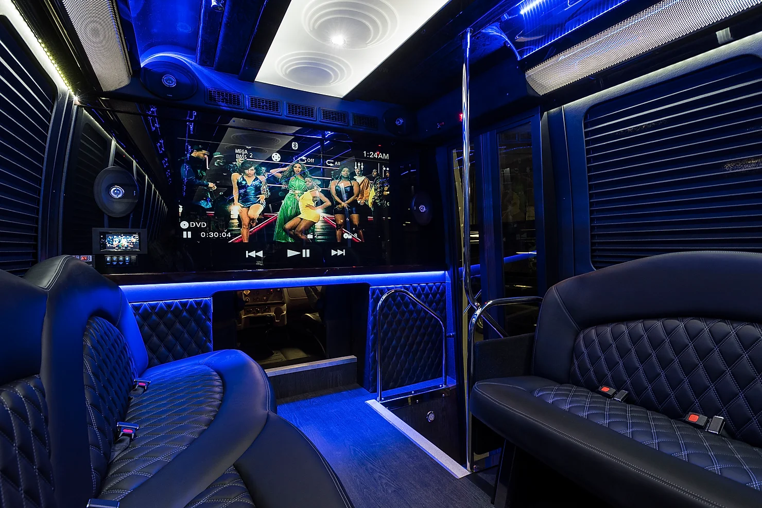 Small party bus interior Houston