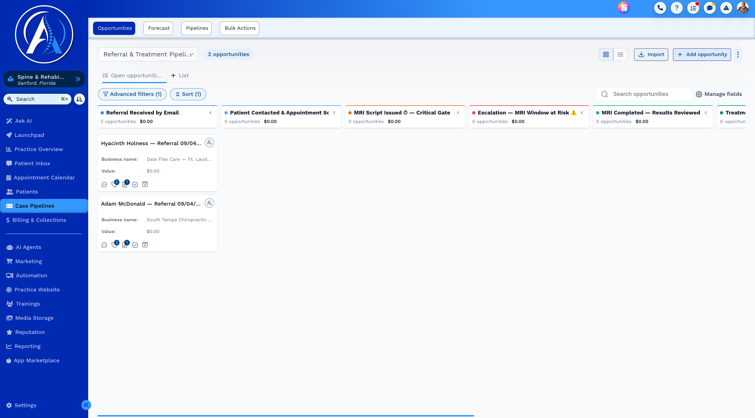 Adjustify case pipeline — staged timeline automation inside the platform