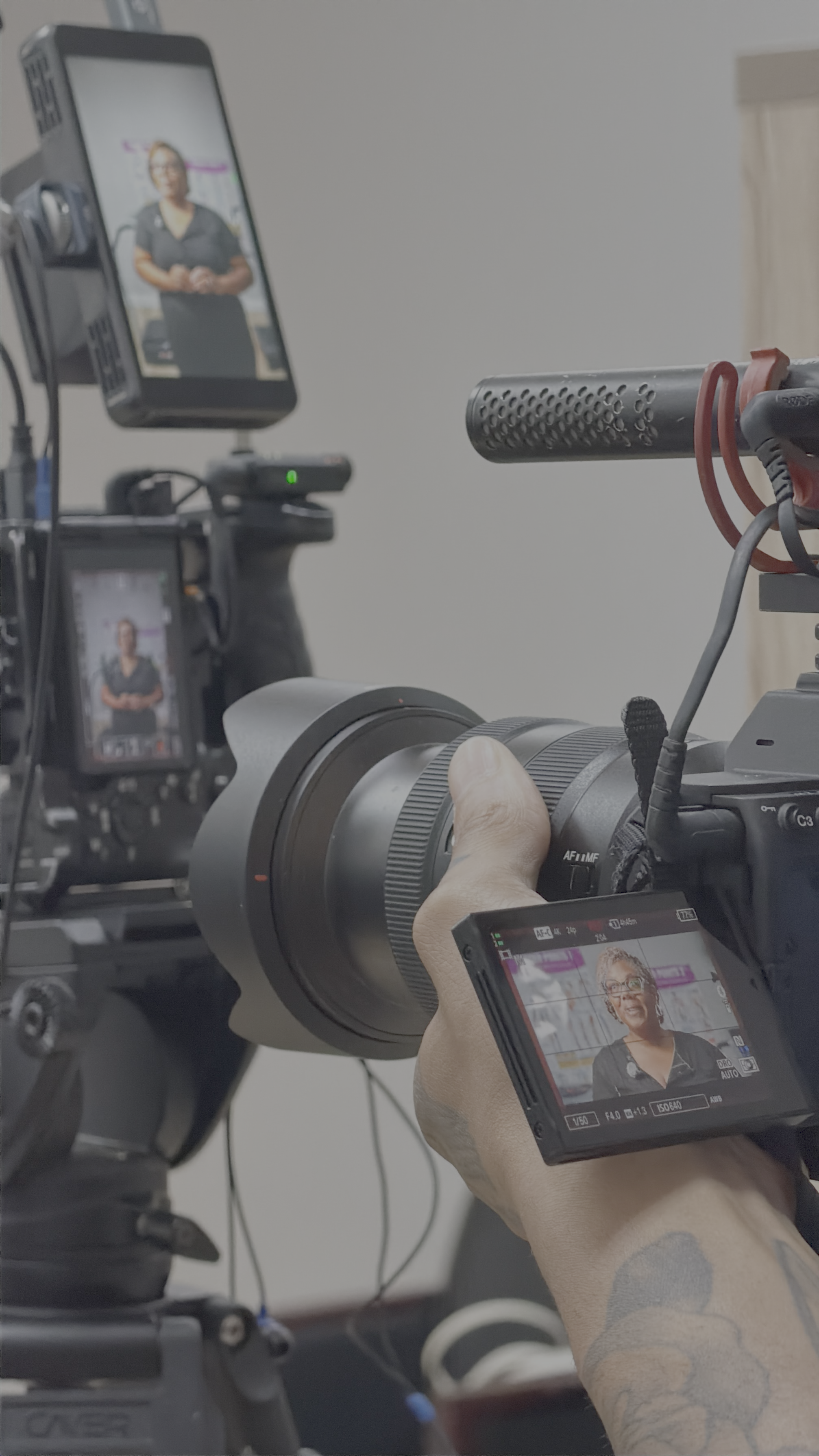 Adjustify production crew on location at a chiropractic practice