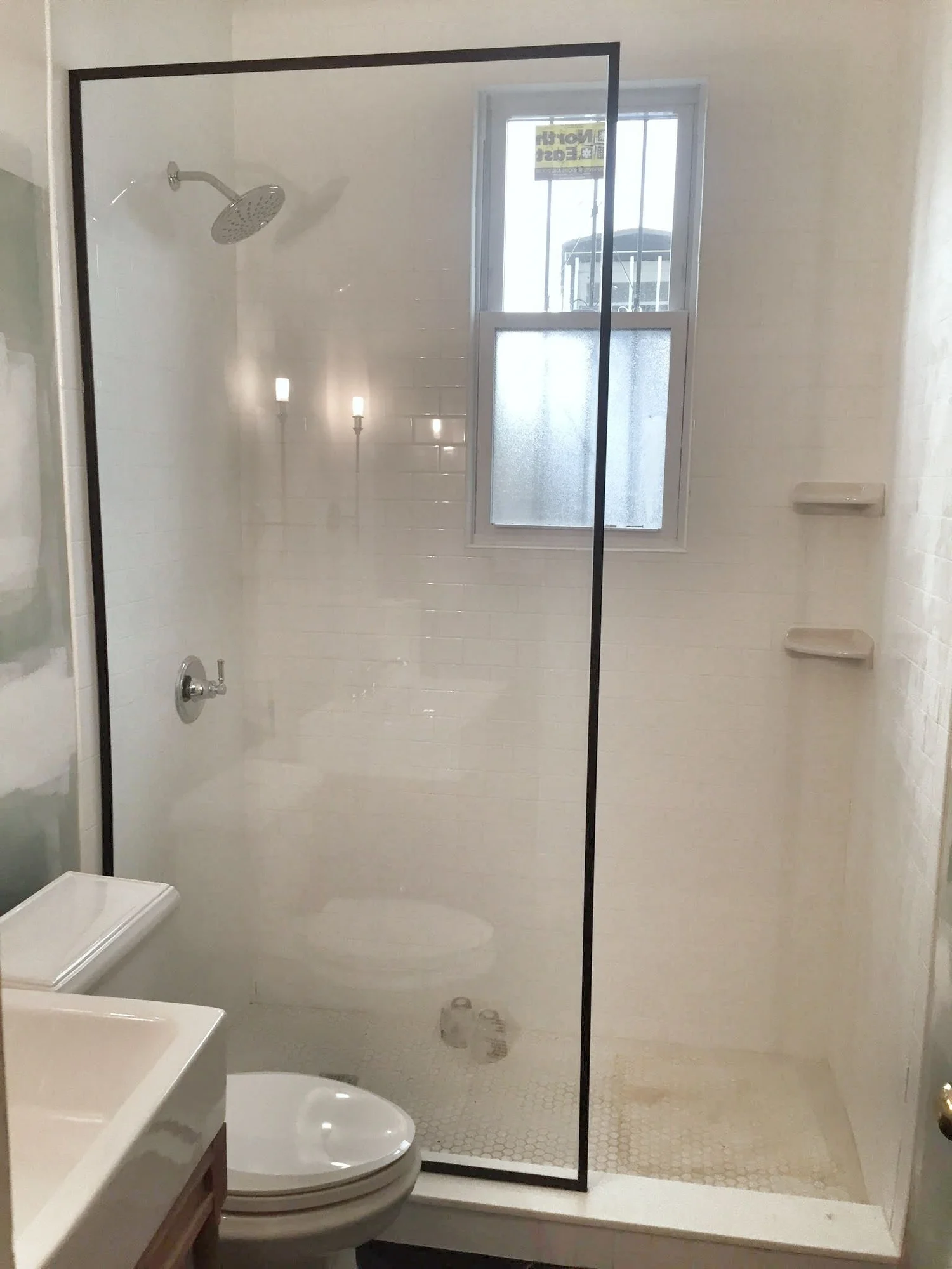 Framed shower panel