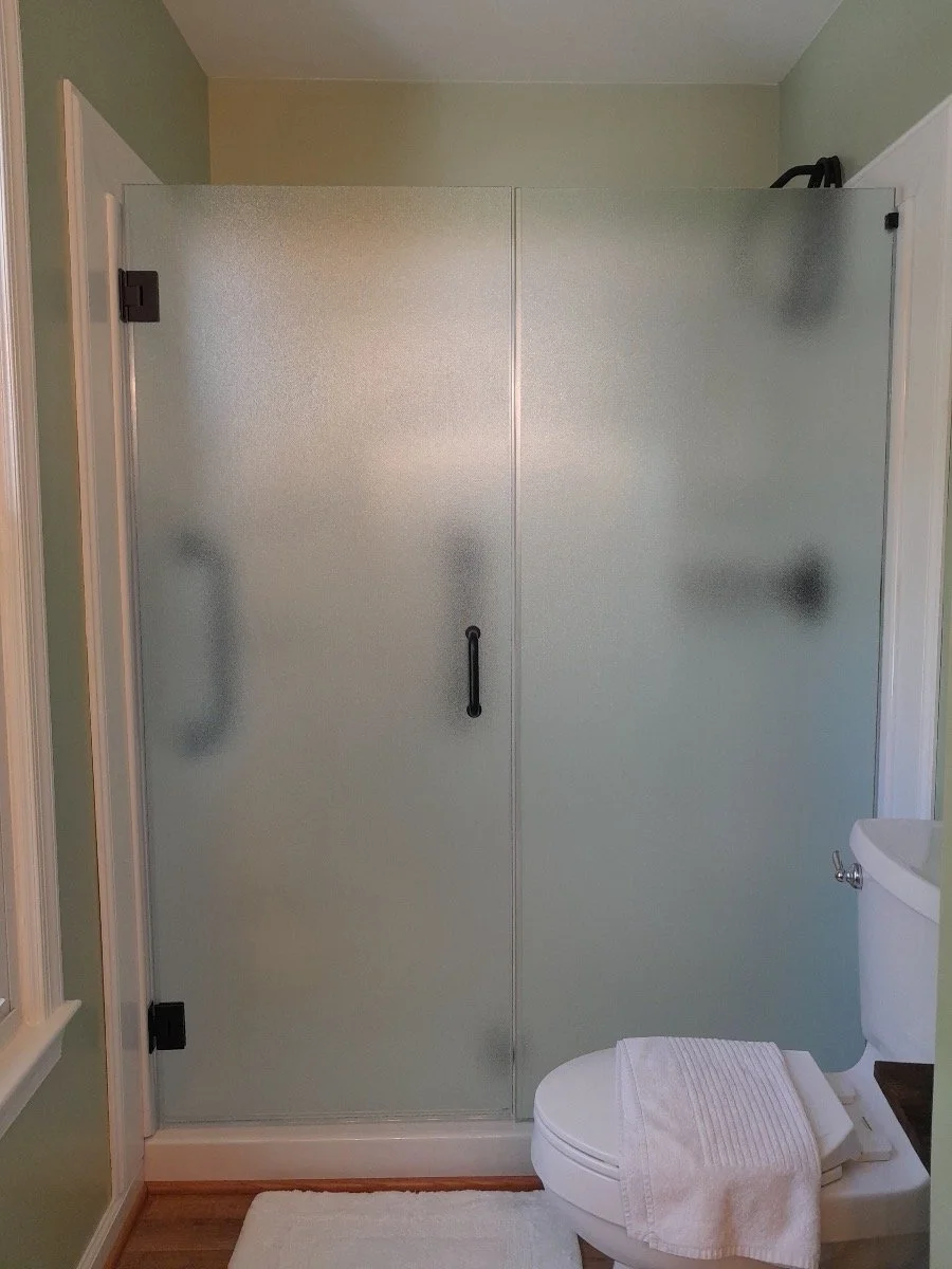 Frosted glass shower