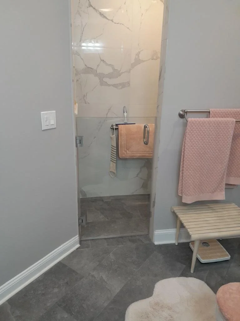 Shower half door