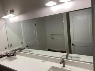 Large mirror for jack-and-jill bathroom