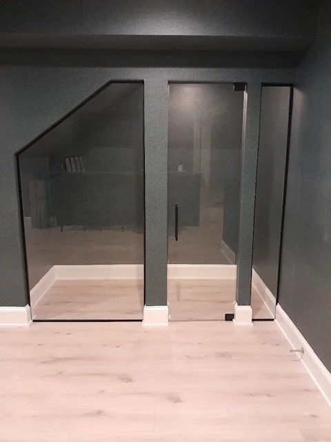 Under-stairs wine room