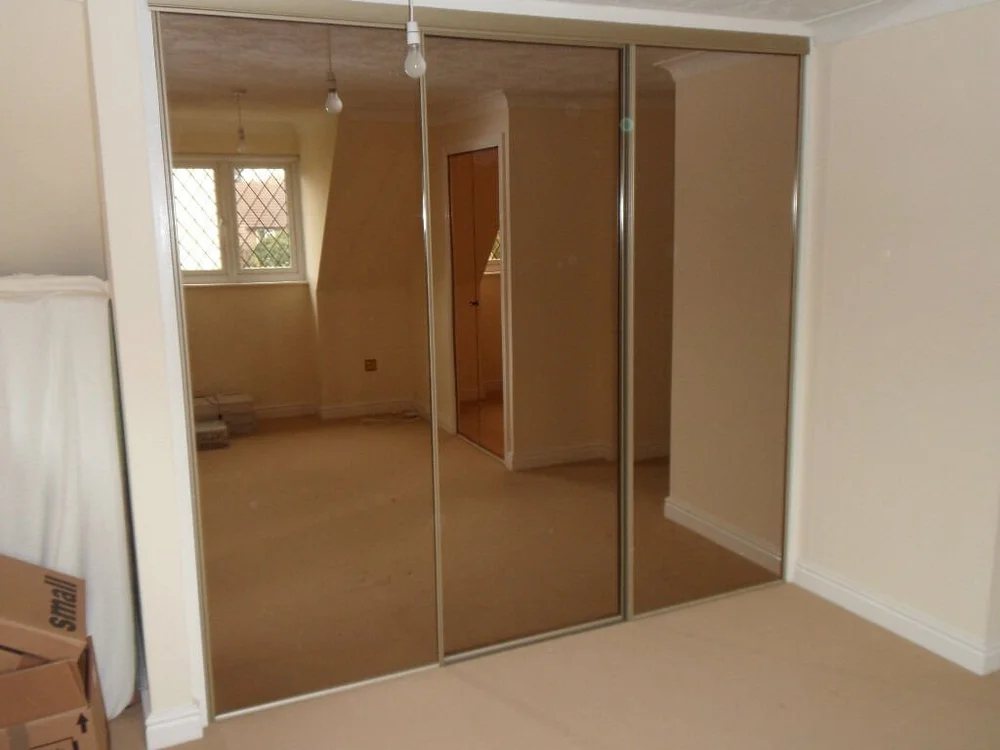 Bronze glass door