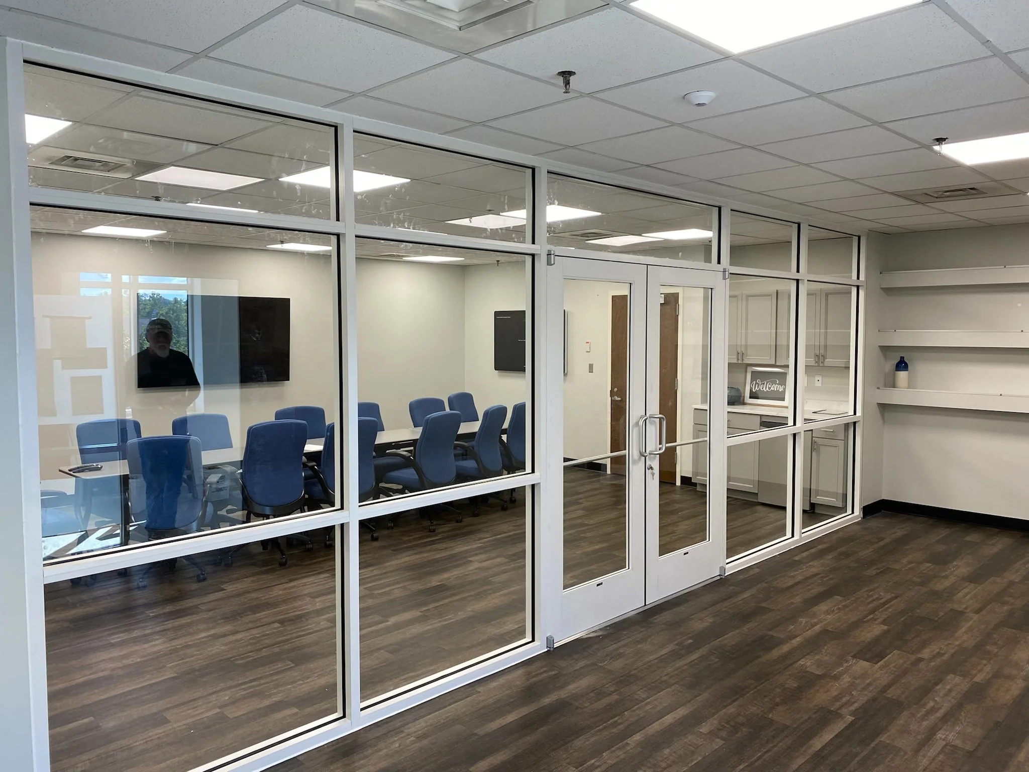 Windows and door for meeting room