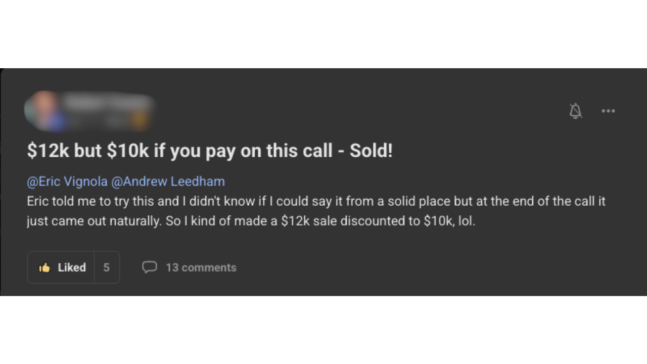 Client testimonial