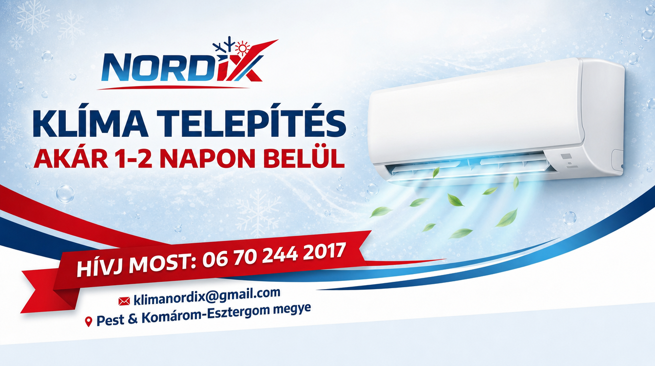 Nordix klíma telepítés