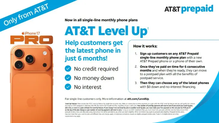 AT&T Prepaid Level Up benefits