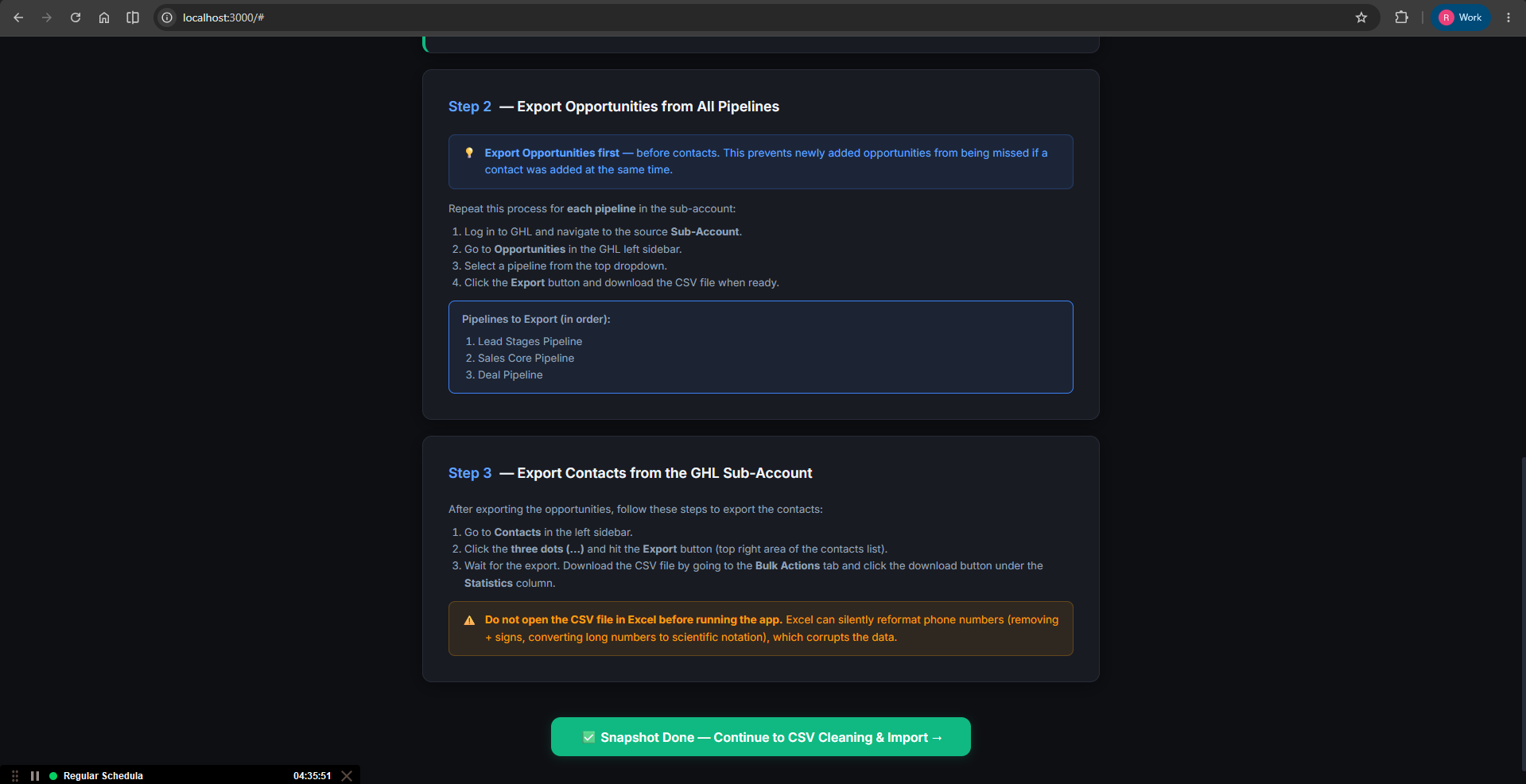 CSV Cleaner Step 2