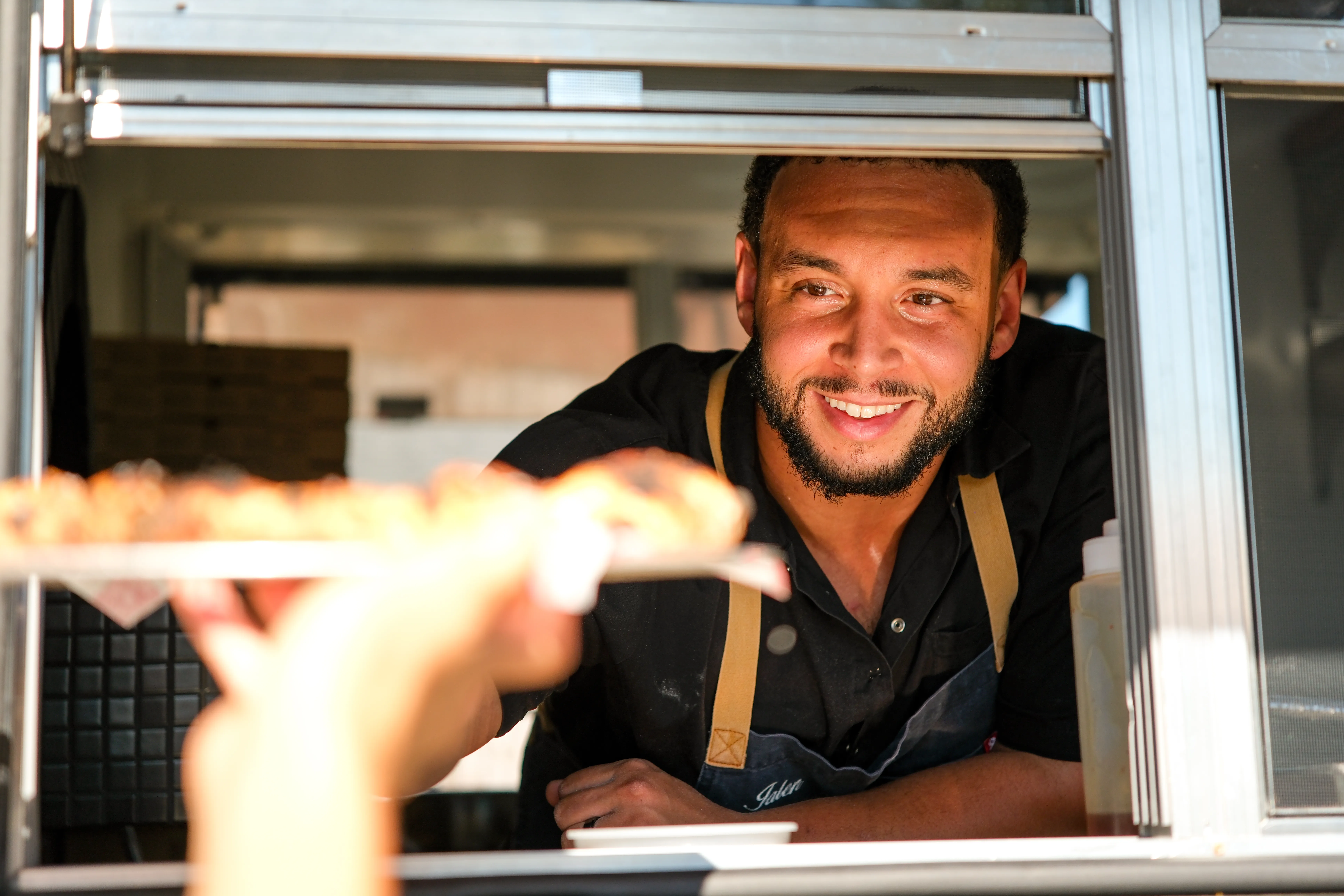 Untitled Pizza Co. pizzas served outdoors at Blackwells Outpost