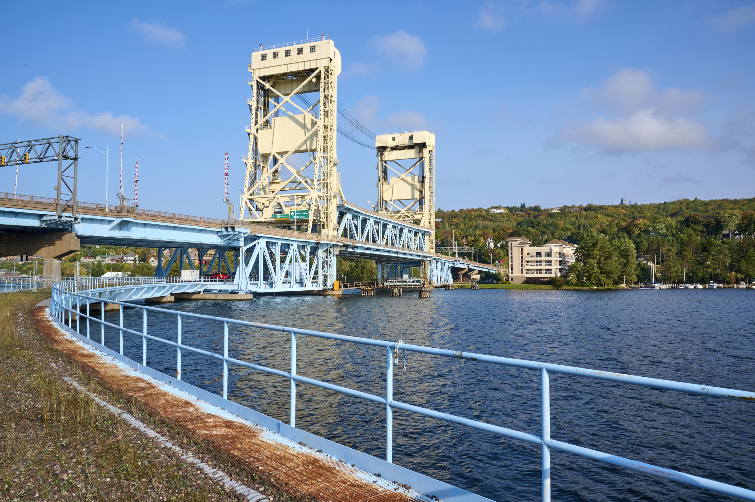 Portage Lake Lift Bridge connecting Hancock and Houghton, Michigan — home of BridgeUP Systems