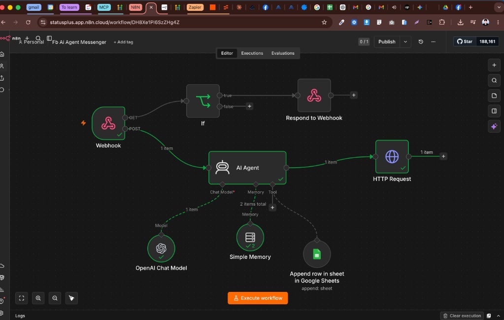 AI Agent Messenger Workflow