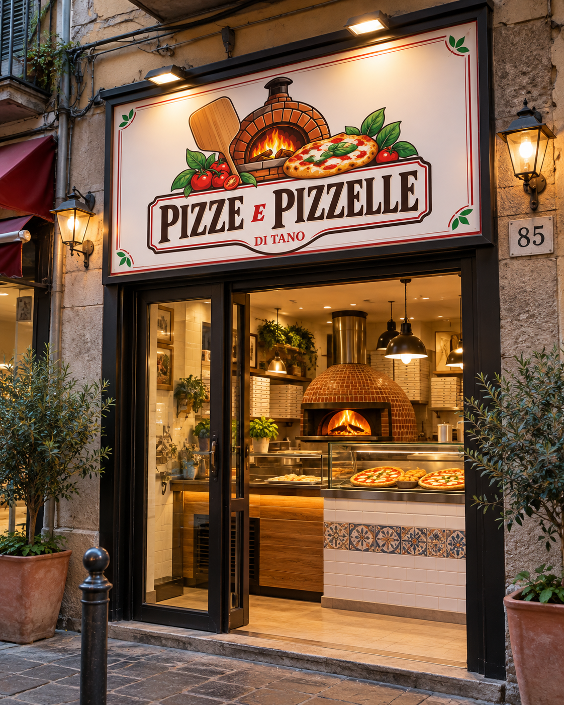 Preparazione della pizza a Pizze e Pizzelle di Tano