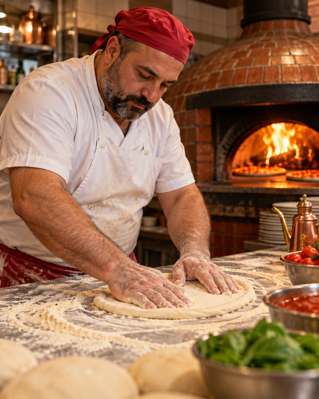 Pizza napoletana con pomodoro e mozzarella di Pizze e Pizzelle di Tano