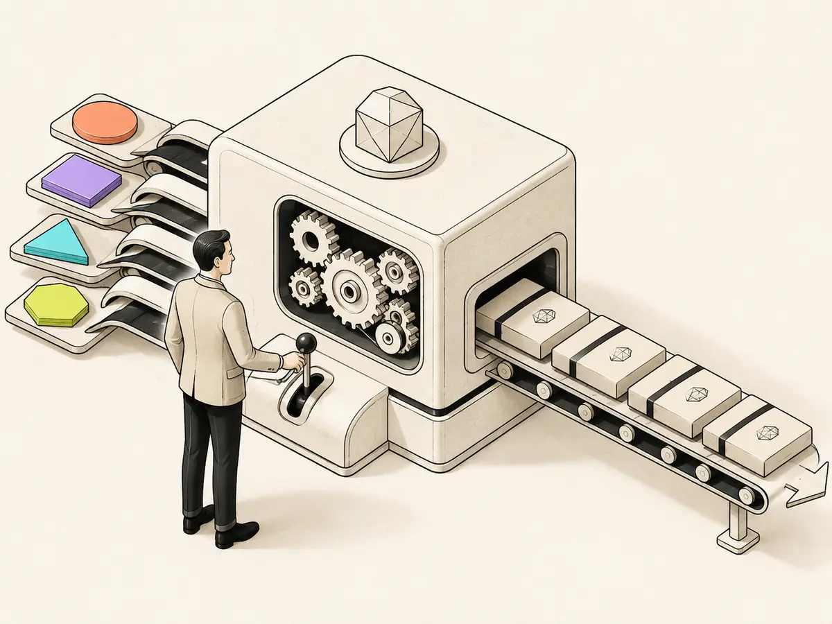 One reusable fulfillment system turning multiple client briefs into consistent finished deliverables