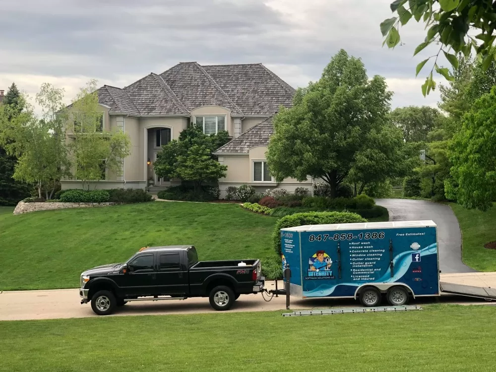 Illustrative photo of pressure washing equipment in use in the Bartlett Illinois area