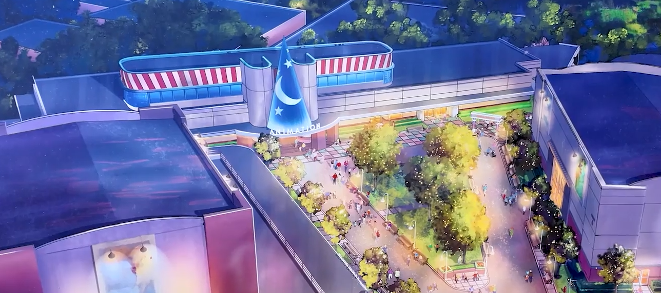 concept art animation courtyard