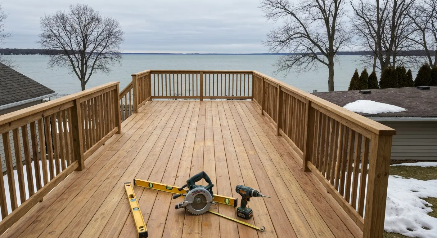 New deck construction in Hamburg