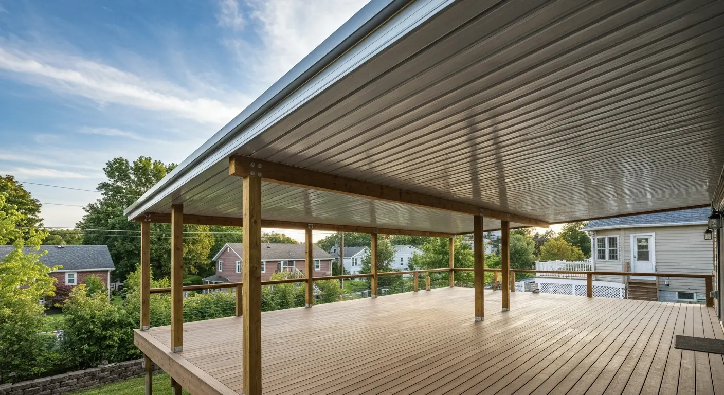 Covered deck installation