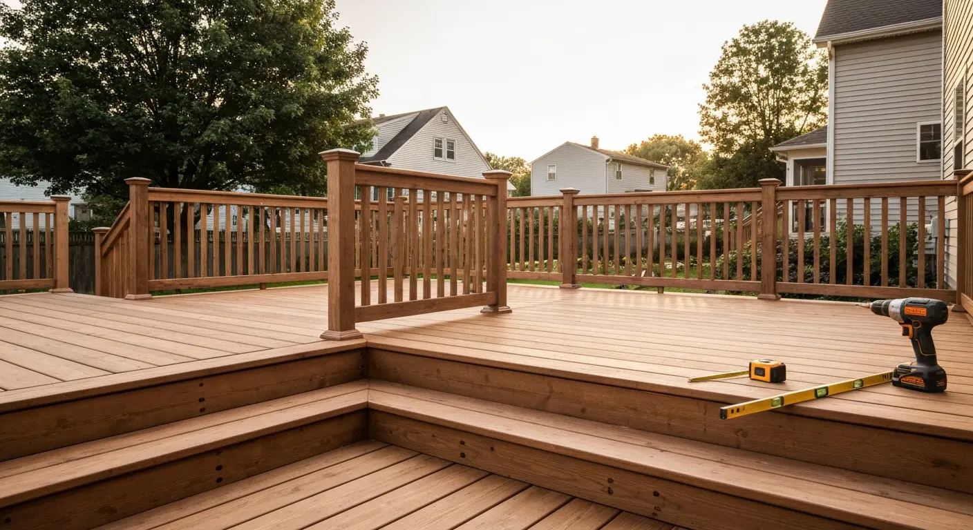 Deck construction in Amherst NY