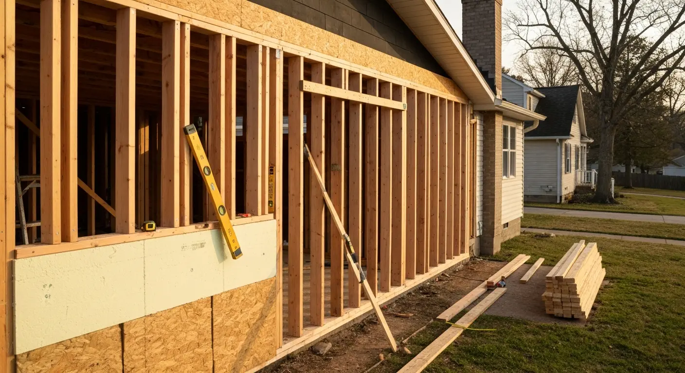 Exterior wall framing