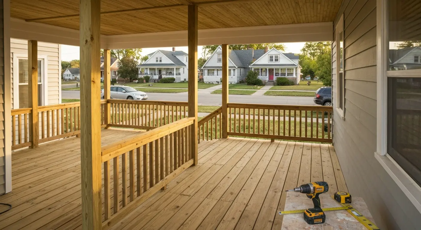 Porch remodeling project