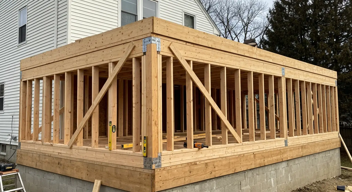 Home addition framing