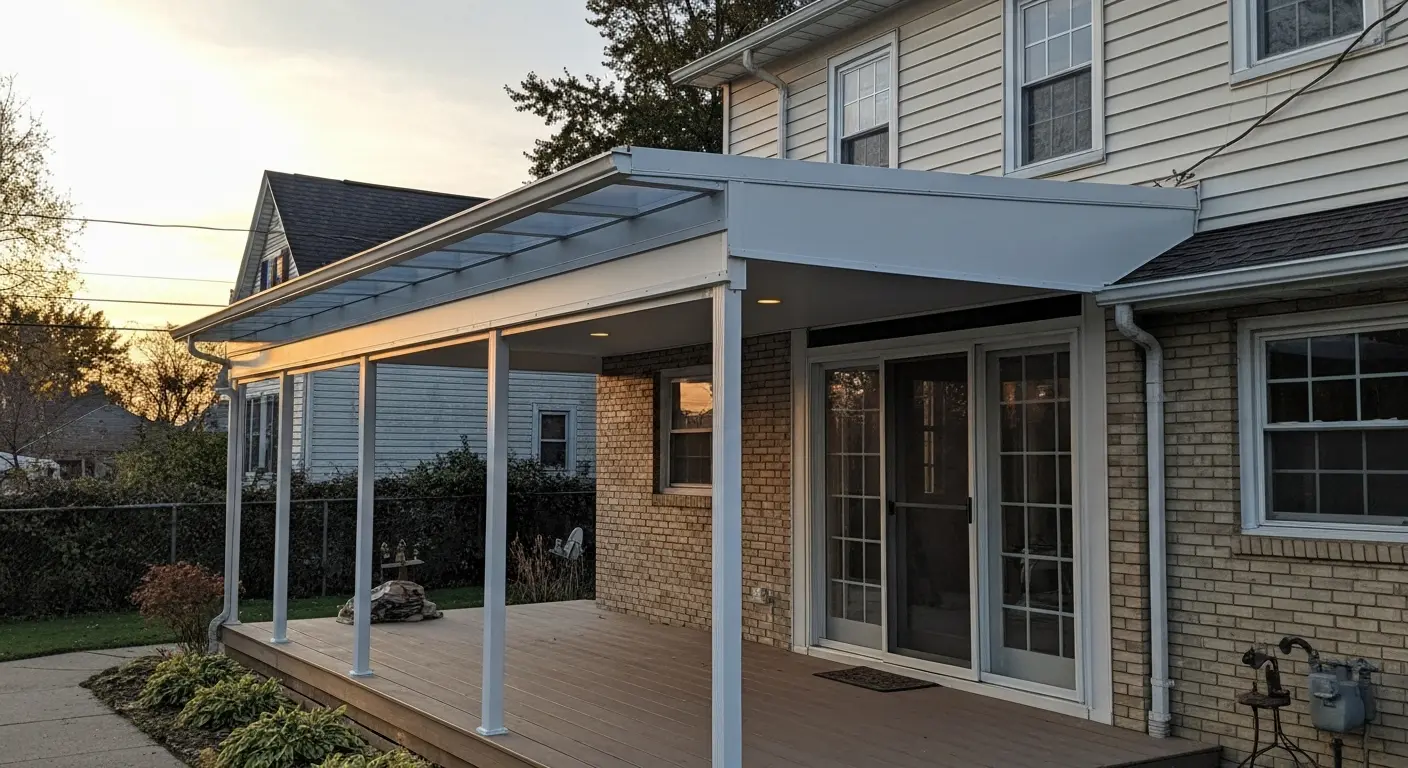 Covered porch addition