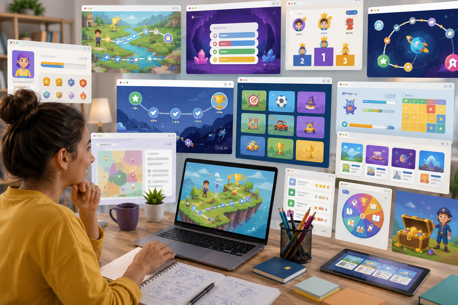 Gamified apps and platforms for virtual learning