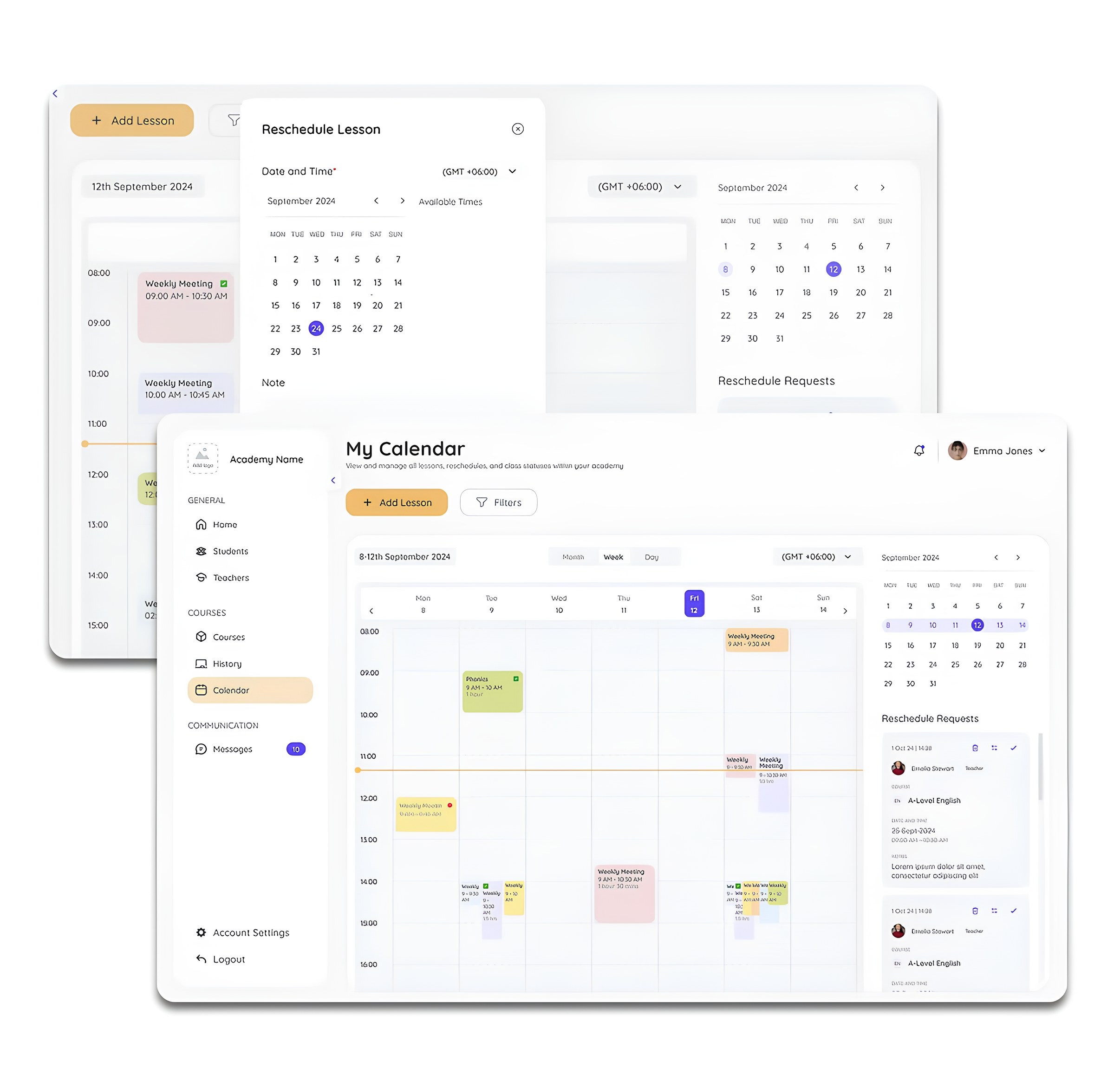 Funclass attendance tracker, lesson history and organising own admin panel