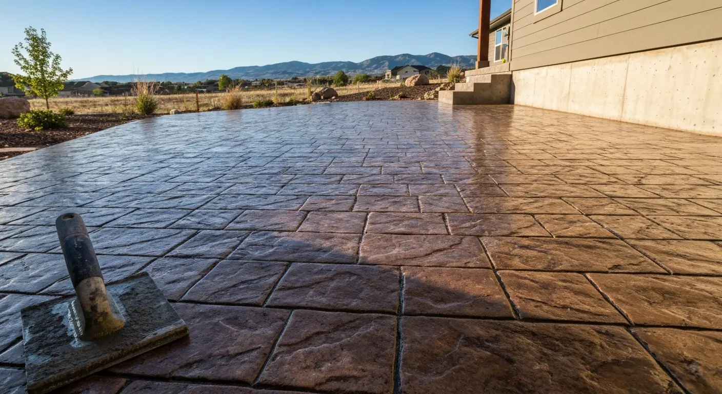 Stamped concrete patio project