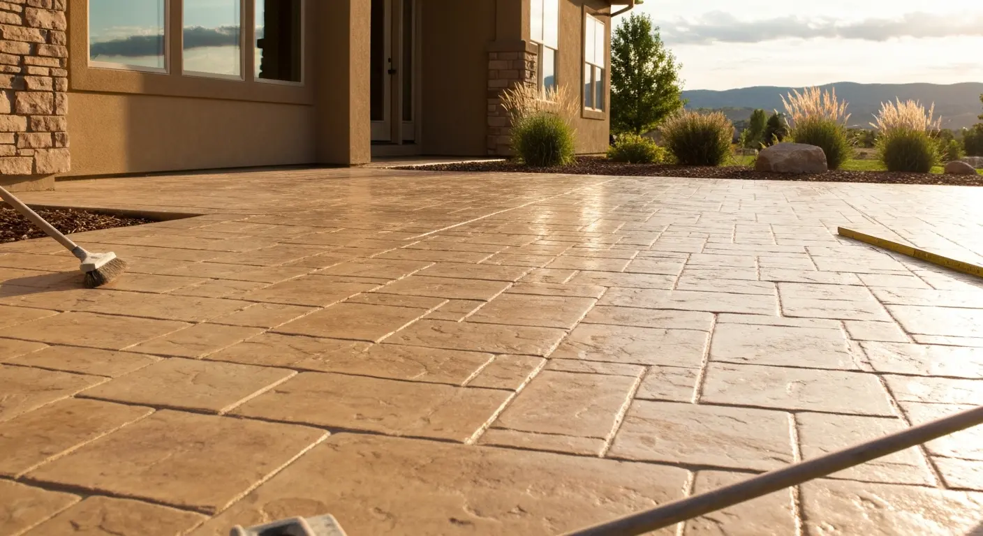 Stamped patio project