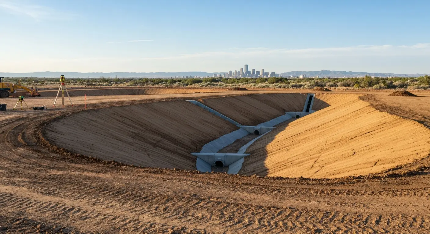 Land grading project in Denver